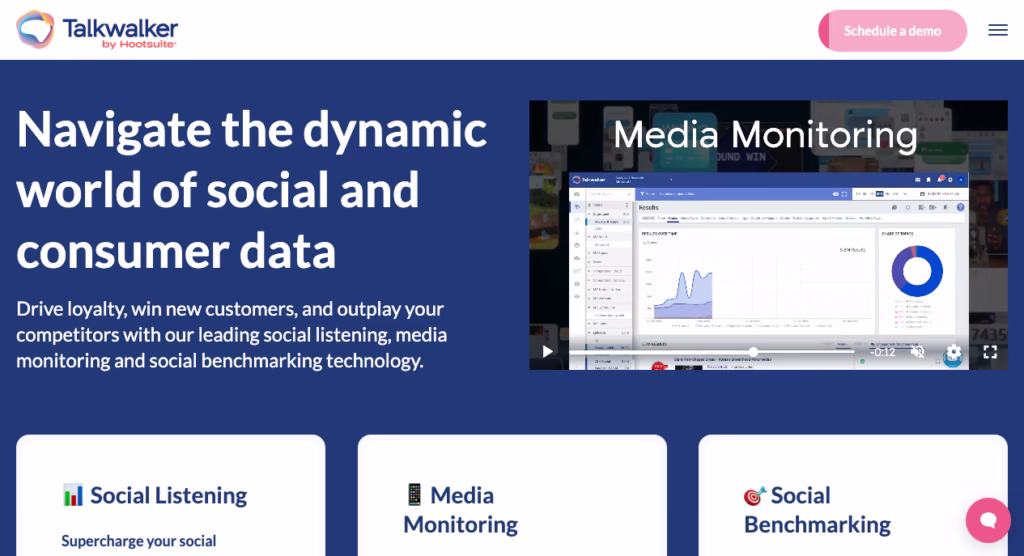 talkwalker website screenshot